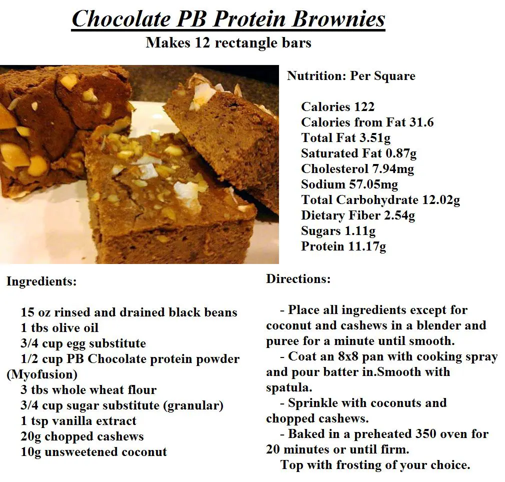 Chocolate PB Protein Brownies
